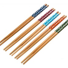 Baysa 5 Çift Bambu Sushi-Fettucini Chopsticks Yemek Çubuğu