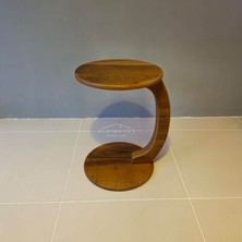 Klein Haus Furniture Ahşap Zigon Sehpa / Yan Sehpa / C Sehpa