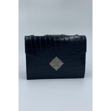 Chantaky 021 2501 Kroko Kadın El ve Omuz Çantası Siyah Tek Ebat