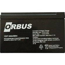 Orbus 12 Volt 7 Amper Akü Orbus 151X65X94-1976 Gram