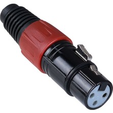 Tunex Red Metal Xlr Canon Dişi Jak TNX-4814 Rd