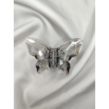 Dzc Kuzenler Avm Kelebek Model Akrilik Şeffaf Büyük Boy Mandal Toka 8 cm