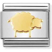 Nomination Composable Classic Dekoratif Link - Hayvanlar - Koyun - (35 Sheep) 18K Altın