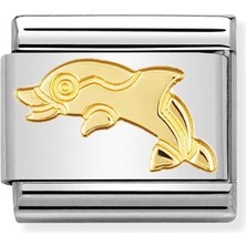 Nomination Composable Classic Dekoratif Link - Hayvanlar - Yunus - (04 Dolphin) 18K Altın