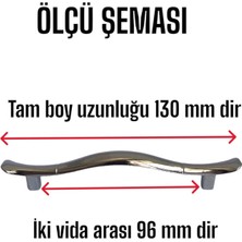 Glaswen Ördek Kulp Krom 96 mm Kulp Mobilya Mutfak Dolabı Çekmece Dolap Kapak Kulpu Kulbu Metal Kulp (20 Adet)
