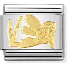 Nomination Composable Classic Dekoratif Link - Semboller - Çiçek Perisi -  18K Altın