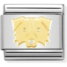 Nomination Composable Classic Dekoratif Link - Semboller - Border Collie -  18K Altın