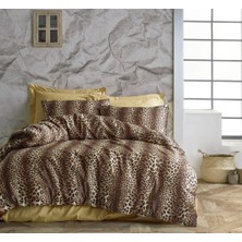 Mert Collection Çarşı Tek Kişilik Yorgan Kılıfı 1 Adet Yastık Kılıfı Leopar Temalı
