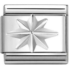 Nomination Composable Classic Dekoratif Link - Semboller - Rüzgar Gülü - (06 Wind Rose) 925 Gümüş