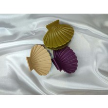 Dzc Kuzenler Avm Kadın 3'lü Renkli Deniz Kabuğu Istiridye Desenli Mandal Toka Seti