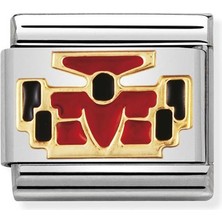 Nomination Composable Classic Dekoratif Link - Spor - Kırmızı Araba - (23 Red Car) 18K Altın