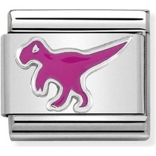 Nomination Composable Classic Dekoratif Link - Semboller - Dinozor - (21 Dinosaur) 925 Gümüş