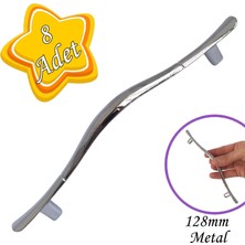 Glaswen Ördek Kulp Krom 128 mm Kulp Mobilya Mutfak Dolabı Çekmece Dolap Kapak Kulpu Kulbu Metal Kulp (8 Adet)