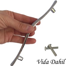 Glaswen Ördek Kulp Krom 128 mm Kulp Mobilya Mutfak Dolabı Çekmece Dolap Kapak Kulpu Kulbu Metal Kulp (8 Adet)