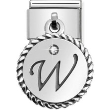 Nomination Composable Classic Dekoratif Charm - Charm Yazılar - W - (23 W) 925 Gümüş