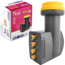 Next Lnb Dörtlü Santral (Quattro) Gold 0.1db 3D 4K Next Plus
