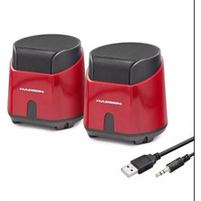Hadron HD6024R Speaker Pc Kırmızı 8.5*9*9 cm
