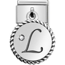 Nomination Composable Classic Dekoratif Charm - Charm Yazılar - L - (12 L) 925 Gümüş