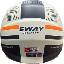 Sway 737 Gemini Beige Black Güneş Vizörlü Yarım Motosiklet Kaskı - Xxl