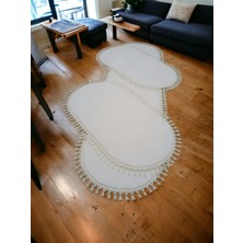 Altun Carpet 3lüx Pudra Pembe Post Pelüş Yatak Odası Takımı Kaymaz Taban 80*150 80*150 80*300