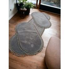 Altun Carpet 3lüx Pudra Pembe Post Pelüş Yatak Odası Takımı Kaymaz Taban 80*150 80*150 80*300