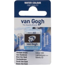 Van Gogh Suluboya Tablet 403 Vandyke Brown Tek Yarım Tablet Kolay Kullanımlı