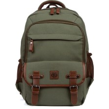 Paqpa Qp Maderia Unisex Haki Laptop Bölmeli Sırt Çantası QP1003-05