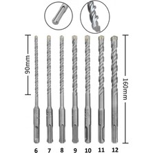 Depolife Sds Matkap Ucu Seti 6 mm 7 mm 8 mm 9 mm 10 mm 11 mm 12 mm 7'li Kırıcı Delici Hilti Uç Seti