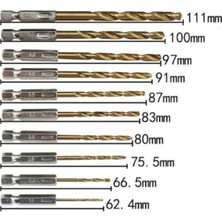 Depolife Hss Çelik Titanyum Kaplı Matkap Uç Seti 10 Parça Altıgen Saplı 1/4 Hex Ahşap Metal Uç Takımı