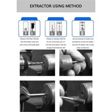 Depolife Kör Vida Çıkartıcı Matkap Ucu Kılavuz Seti 6 Parça Hasarlı Kırık Vida Sökücü Klavuz Takımı