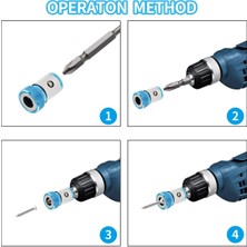 Depolife Matkap Vidalama Mıknatıslı Vida Tutucu Aparat Vida Mıknatıslama Tornavida Aparatı 1 Adet