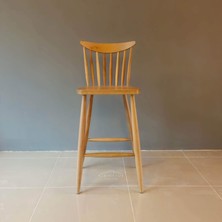 Kleinhaus Furniture Ahşap Yemek Odası Sandalyesi / Bar Sandalyesi