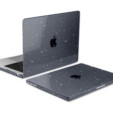 Five-E Apple Macbook Pro 14.2 M1 Çipli 2023 Simli Shiny Parlak Ön Arka Kapak Kılıf A2442