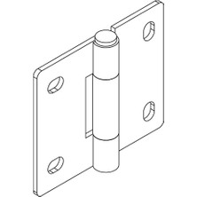 Azra Yapı 50X50 mm 2.5 mm Kalınlığında Sac Metal Yaprak Menteşe