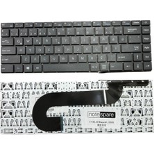 Notespare Casper ile Uyumlu Nirvana C350.6287-8D00T Notebook Klavye Siyah Power Tuşlu Versiyon Tr