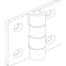 Azra Yapı 50X50 mm 2mm Kalınlıkta  Paslanmaz Çelik Krom Yaprak Menteşe