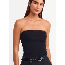 Dilvin 20659 Crop Top-Siyah