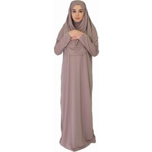 Monte Lui Kız Çocuk Tek Parça Namaz Elbisesi Gül Kurusu