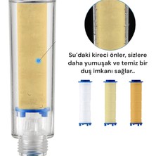 Truva (Kireç Önleyici) Filtreli Duş Başlığı + 2 Yedek Filtreli