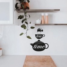 Emach Dizayn Tea Time Çay Zamanı Figürlü Ahşap Mutfak Duvar Dekorasyonu