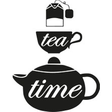 Emach Dizayn Tea Time Çay Zamanı Figürlü Ahşap Mutfak Duvar Dekorasyonu