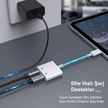 Hubify Lightning To 3.5mm Aux + 60W Hızlı Şarj Çevirici.