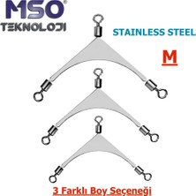 MSO Teknoloji Olta Balıkçılık Paslanmaz Çelik Fırdöndü Amerikan Tip Askı