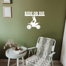 Emach Dizayn Ride Or Die Motorsiklet Ahşap Duvar Dekorasyonu