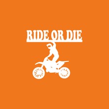Emach Dizayn Ride Or Die Motorsiklet Ahşap Duvar Dekorasyonu