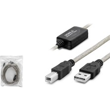 Hadron HDX7559 USB Prınter Kablo A-B Ic Siyah-Gümüş 10METRE