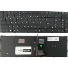 Notespare Monster ile Uyumlu Abra A7 V7.2, A7 V7.2.1 Işıklı Klavye Siyah Tr Versiyon 1 Beyaz Aydınlatmalı