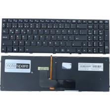 Notespare Monster ile Uyumlu Tulpar T7 V3.2, T7 V3.2.1 Notebook Klavye Işıklı Siyah Tr
