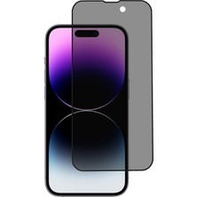 CepStok Apple iPhone 14 Pro Kırılmaz Cam Privacy Hayalet Kavisli Tam Ekran Koruyucu