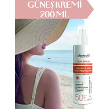 Dermokil Bambu Tarak Çanta Boyu ve Sun Sprey Çok Yönlü Yüksek Koruyucu Güneş Spreyi 50 Spf 2'li Set 200 ml